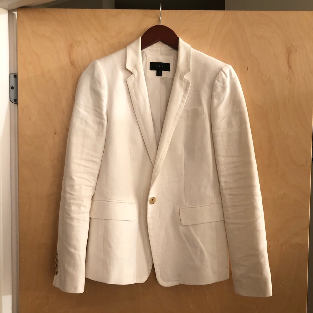 White linen Jcrew blazer
